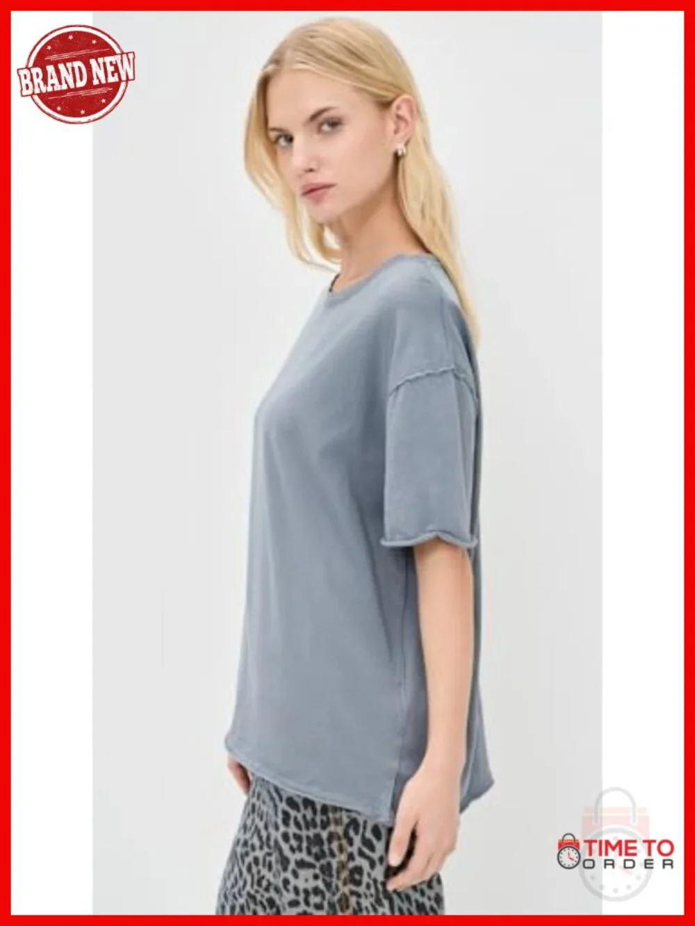 Lightweight Cotton Crew Neck T-Shirt Short Sleeve Classic Fit Pull On